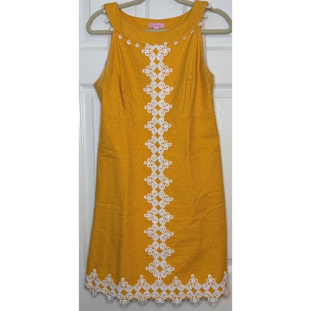 Lilly Pulitzer Jacqueline Shift Dress in Sunrise Orange, Size 8
